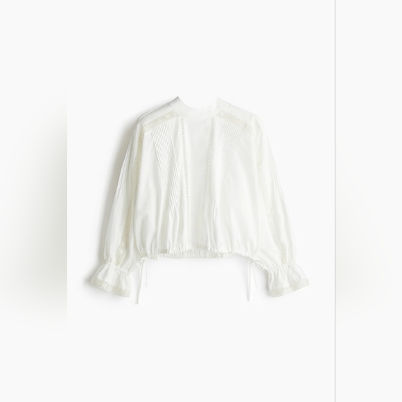 H&M Lace-Inset Cotton Blouse - Picture 4 of 16